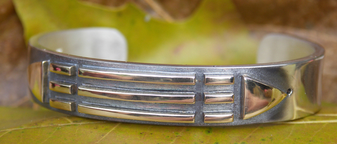Stoere Atlanitische armband in zilver en goud.