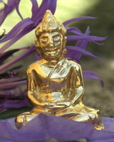 Kleine gouden hanger van Boeddha.